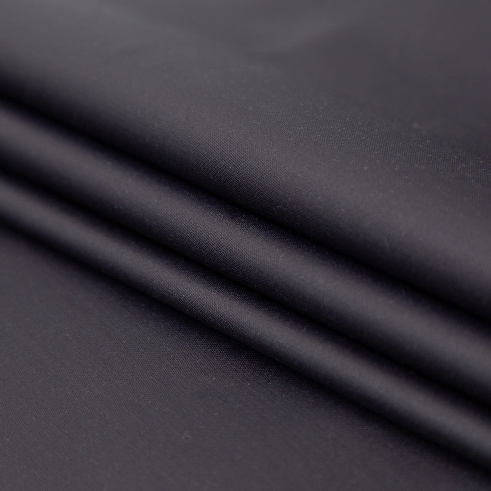 Italian Indigo Stretch Cotton Twill with a Waxy Laminate