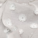 Off-White 3D Sunflower Embroidered Cotton Voile
