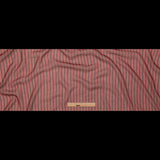 Famous NYC Designer Red and Pink Striped Silk Chiffon