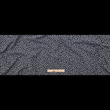 French Navy and White Floral Jacquard