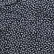 French Navy and White Floral Jacquard