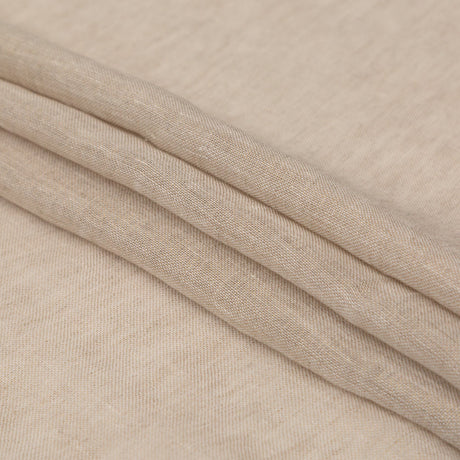 Linen Scrim with Metallic Foil - Gold on Oatmeal - Talatha Collection