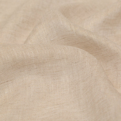 Linen Scrim with Metallic Foil - Gold on Oatmeal - Talatha Collection