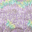 Spiced Plum and Stone Green Feathers Silk Chiffon