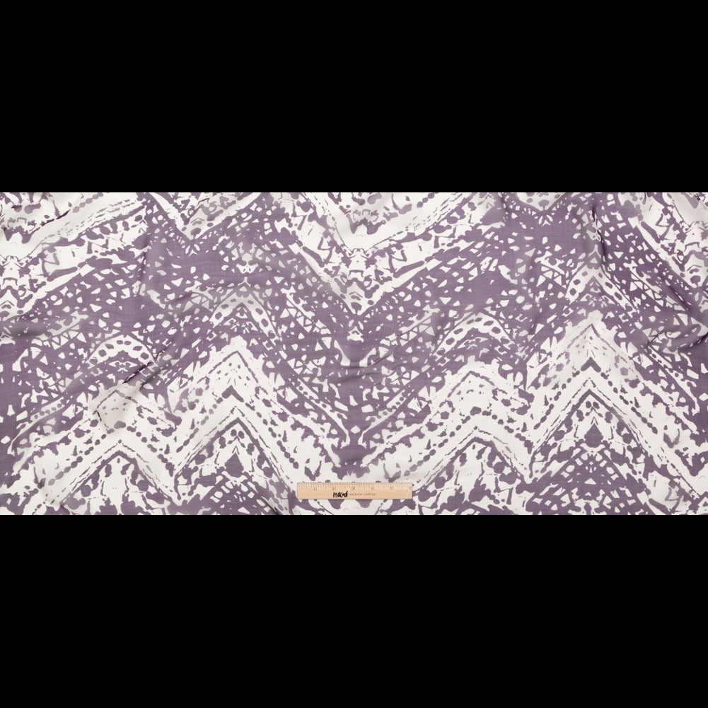 Blackberry Wine and Pumice Stone Abstract Silk Chiffon
