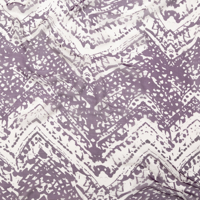 Blackberry Wine and Pumice Stone Abstract Silk Chiffon