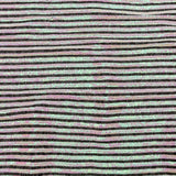Netting with Baby Sequins - Flamingo Pink and Green Iridescent Stripes on White