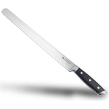 Saken 12" Hollow/Granton/Duo Edge Slicing Carving Knife, German Stainless Steel