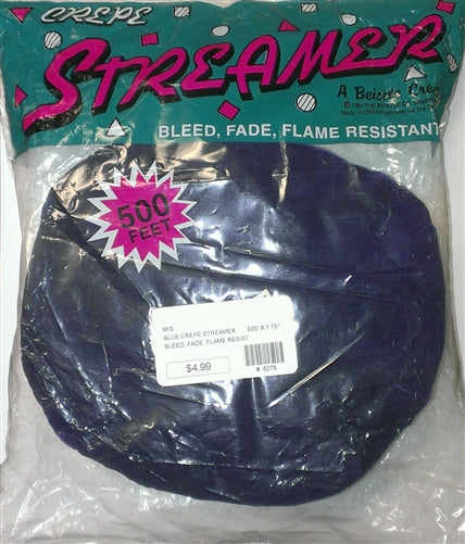 Purple Blue Crepe Streamer - 500 Feet