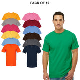 Pack 12 Gold Soft Touch Cotton T-Shirts for Adults