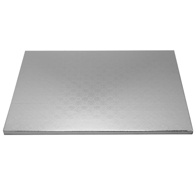 O'Creme Quarter Size Rectangular Silver Foil Cake Board, 1/2" Thick, Pack of 5