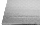 O'Creme Half Size Rectangular Silver Foil Cake Board, 1/4" Thick, Pack of 10