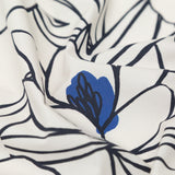Mood Exclusive Night in Tunisia White and Blue Cotton Poplin