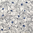 Mood Exclusive Night in Tunisia White and Blue Cotton Poplin