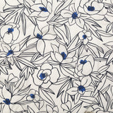 Mood Exclusive Night in Tunisia White and Blue Cotton Poplin