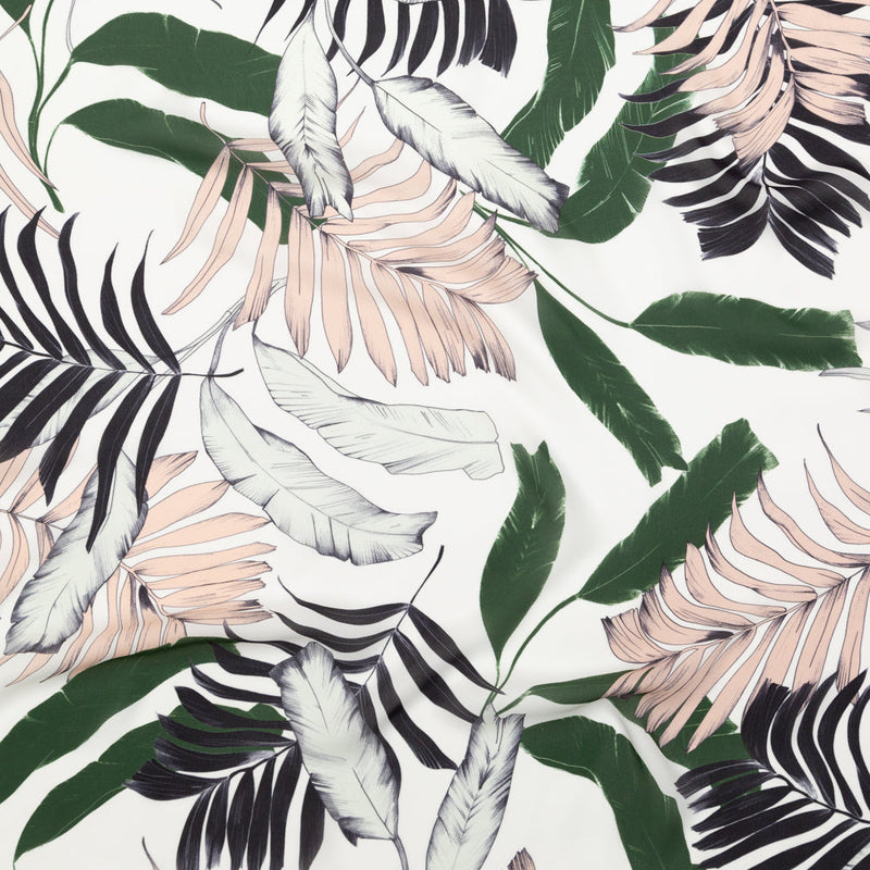 Milly Tropical Leaves Silk Georgette