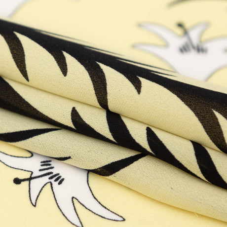 Milly Italian Creme Brulee, Lima Bean and Black Printed Silk Chiffon