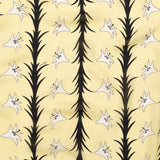 Milly Italian Creme Brulee, Lima Bean and Black Printed Silk Chiffon