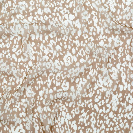 Wicker Ground and Cream Cobb Abstract Crinkled Silk Chiffon