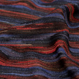 Deep Well and Chili Oil Tactile Striped Polyester Knit