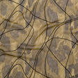 Warm Brown and Black Abstract Flocked Polyester Chiffon