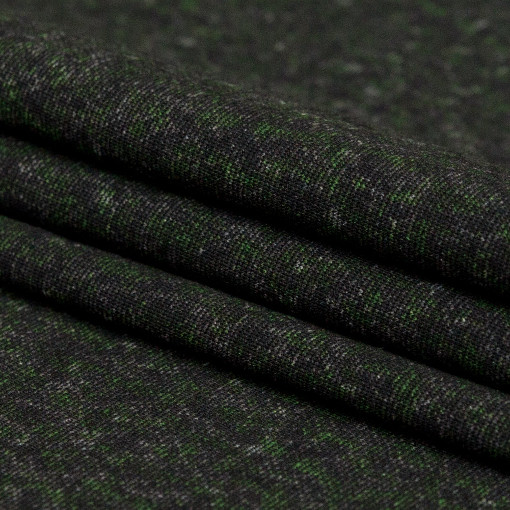 Italian Green and Black Printed Ponte Knit