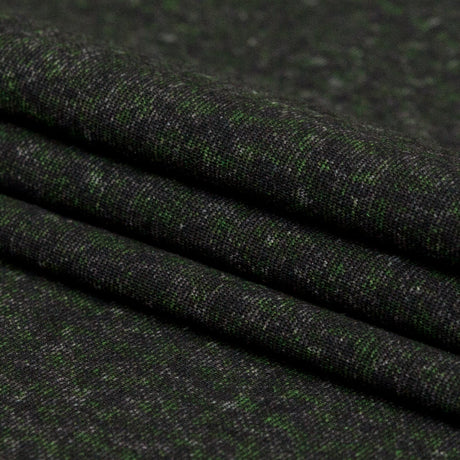Italian Green and Black Printed Ponte Knit
