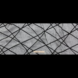 Silver and White Geometric Burnout Jacquard