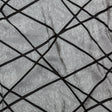 Silver and White Geometric Burnout Jacquard