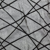 Silver and White Geometric Burnout Jacquard