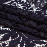 Italian Mulberry Floral Lace with Scalloped Eyelash Edges