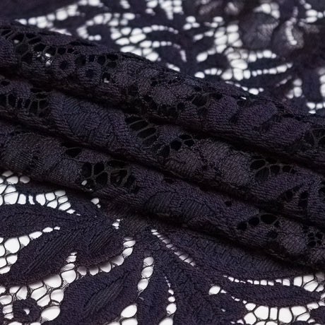 Italian Mulberry Floral Lace with Scalloped Eyelash Edges
