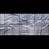 Italian Silver Circle Baby Sequins on Periwinkle, Lavender and White Plaid Mesh