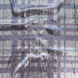Italian Silver Circle Baby Sequins on Periwinkle, Lavender and White Plaid Mesh