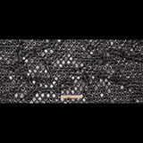 Italian Black 3D Floral Circle Paillette Sequined Tulle