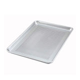 18" L x 13" W Half Size Perforated Sheet Pan 18 Gauge Aluminum Closed Bead Edge