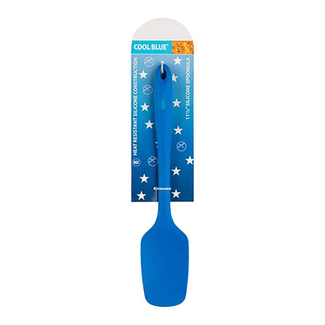 11½" Silicone Scraper Spatula Blue Spoon Shaped
