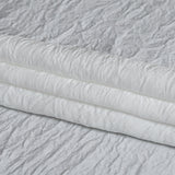 Italian White Wrinkled Polyester Satin