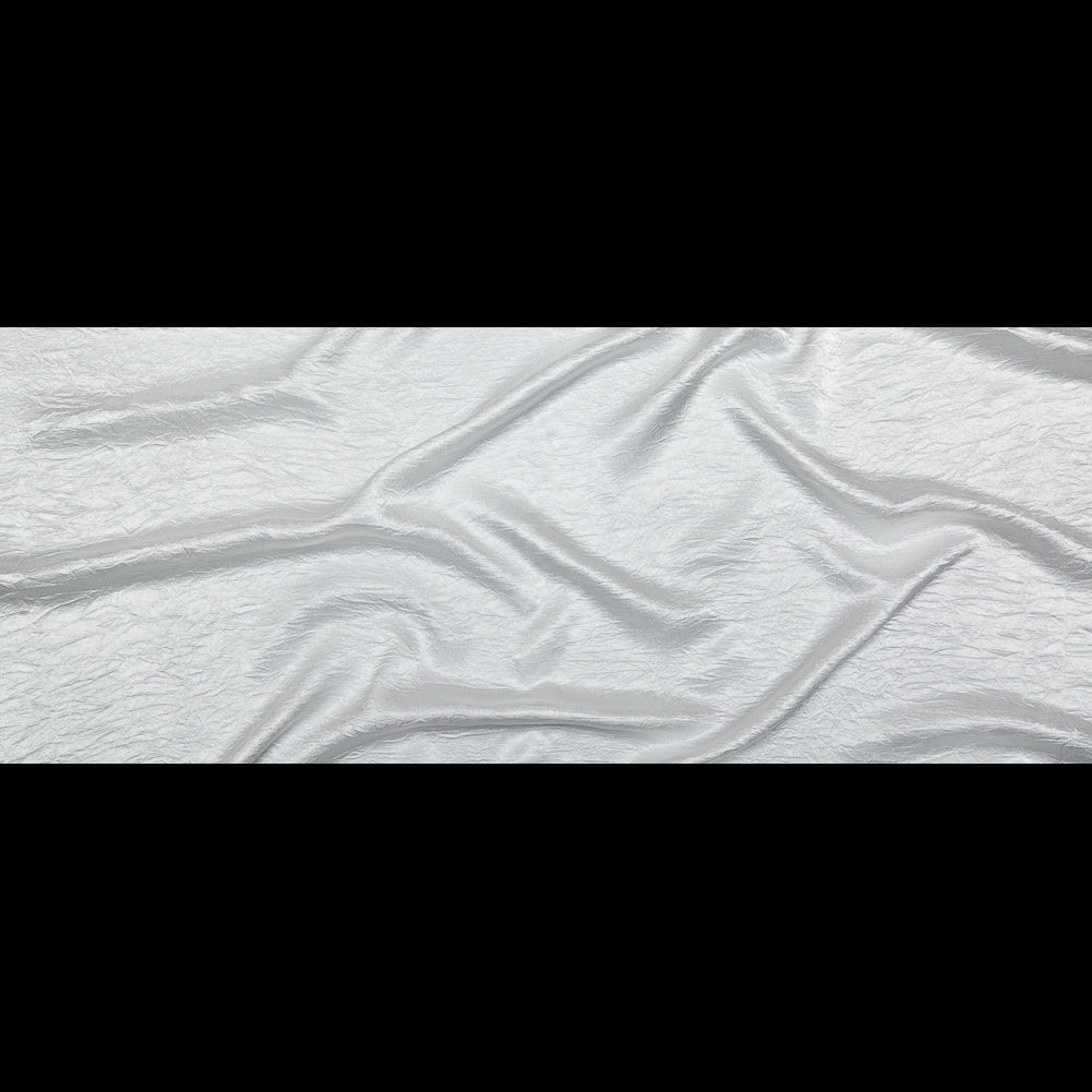 Italian White Wrinkled Polyester Satin
