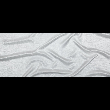 Italian White Wrinkled Polyester Satin