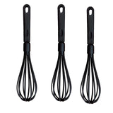 12" Nylon Piano Wire Whisk Black Flexible Design