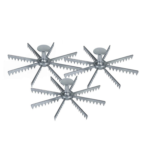 Pie Marker 8 Cut Cast Aluminum Polished Finish
