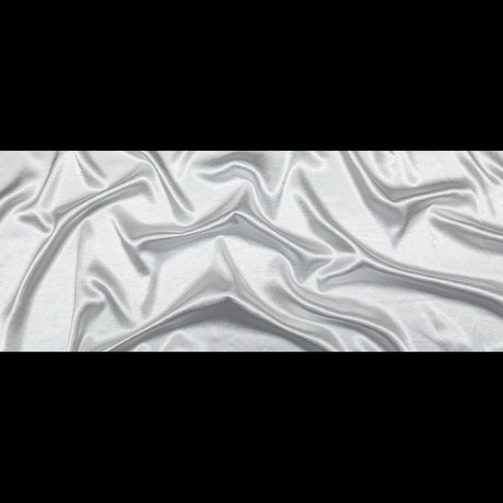 Italian White Polyester Crepe Back Satin