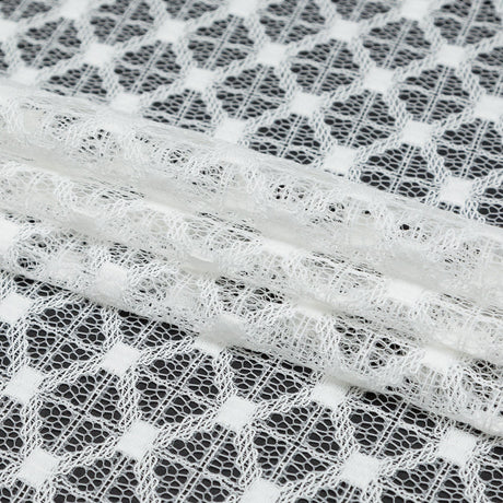 Milly White Diamond Polyester Lace