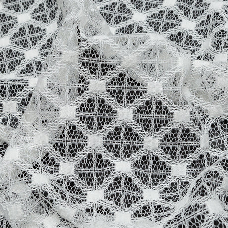 Milly White Diamond Polyester Lace