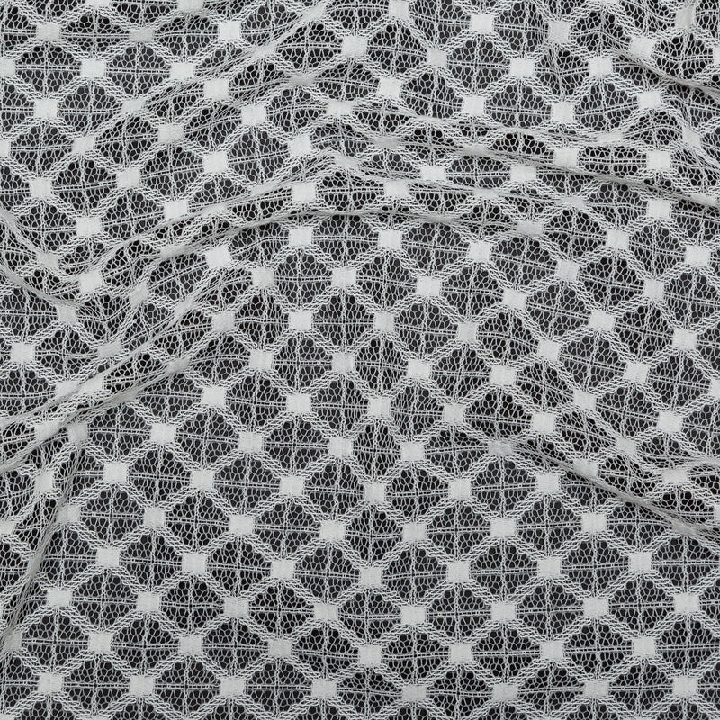 Milly White Diamond Polyester Lace