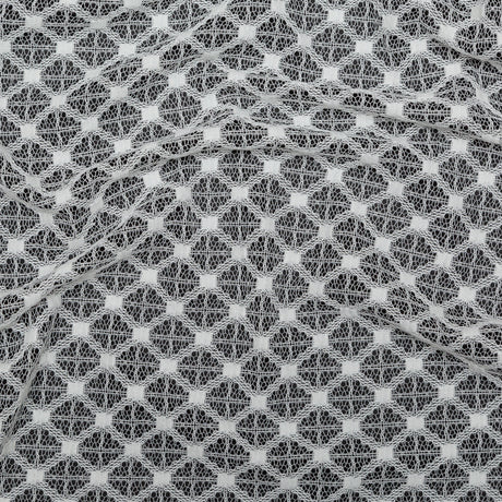 Milly White Diamond Polyester Lace