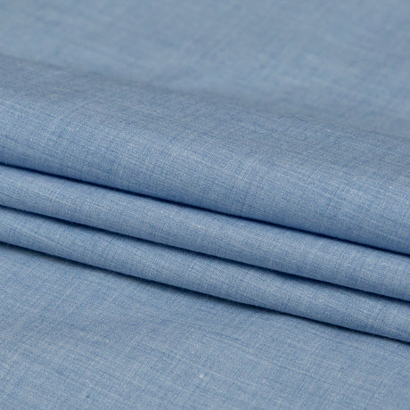 Italian Heathered Blue Cotton Shirting