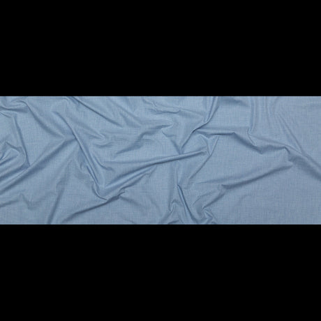 Italian Heathered Blue Cotton Shirting