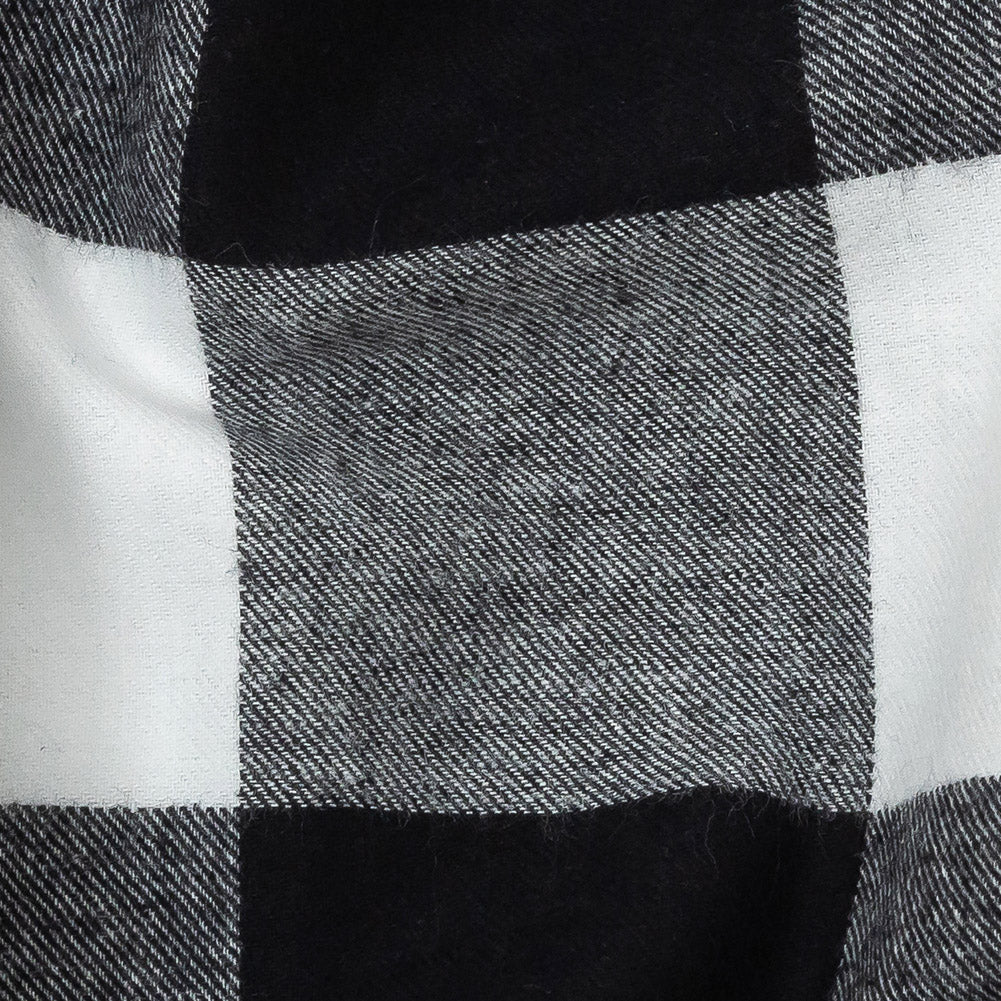 Buffalo Check Cotton Flannel - Black and White - Seco Collection